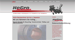 Desktop Screenshot of hegro.de