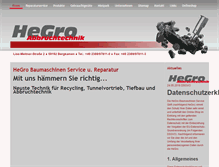 Tablet Screenshot of hegro.de