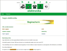 Tablet Screenshot of hegro.nl